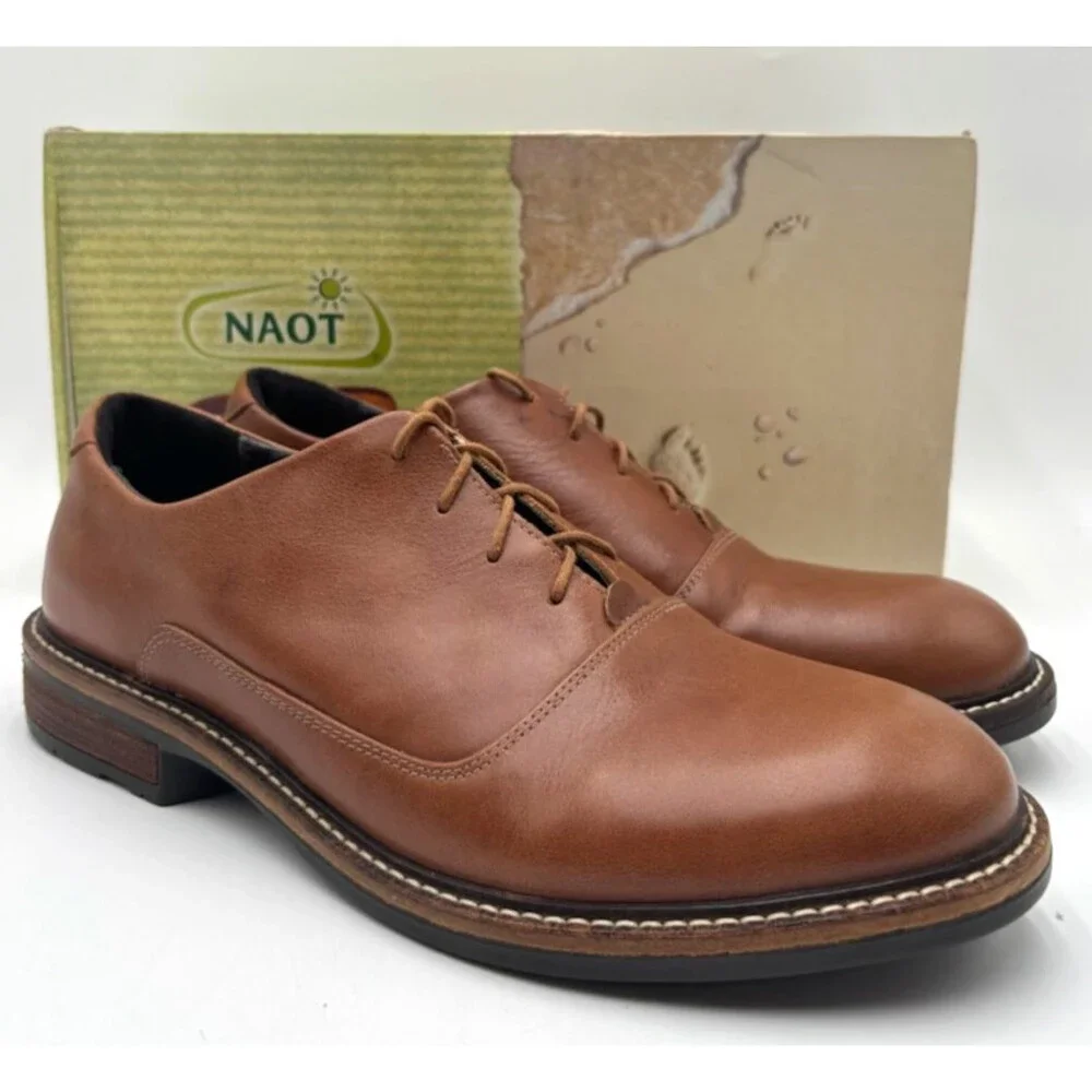 Naot AUDIENCE MAPLE Men's NEW Oxford Dress-Shoe Brown EU Size 40